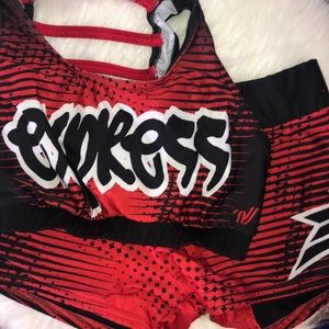 Express Cheer 2018-19 red practice wear